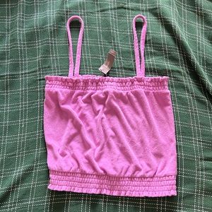 J. Crew Pink Terry Tube Top Tank